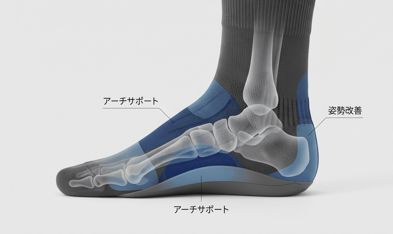 足の構造から支える設計